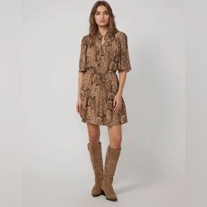 GILNER FARRAR Adelyn Paisley Print Puff Sleeve Dress M ($328) NWT